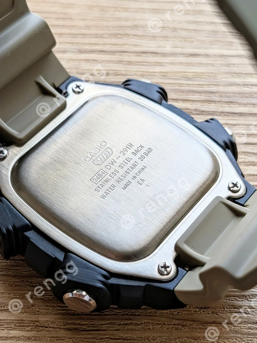 Casio Illuminator Digital Watch - Black Case with Tan Strap